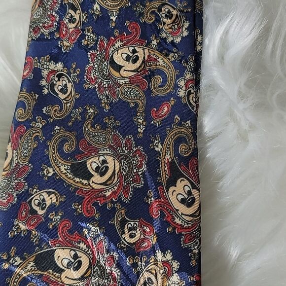 MICKEY MOUSE Paisley‎ Handmade Silk Tie - Picture 2 of 7